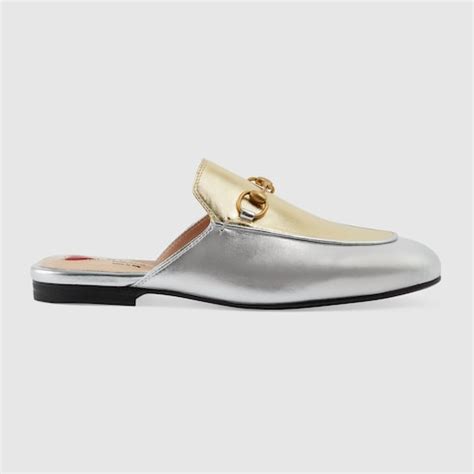 gucci princetown silver|Gucci princetown mule.